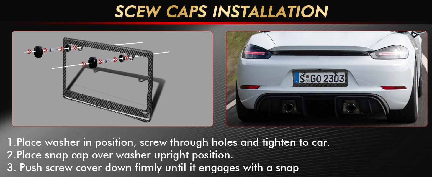license plate frames carbon fiber 2 holes