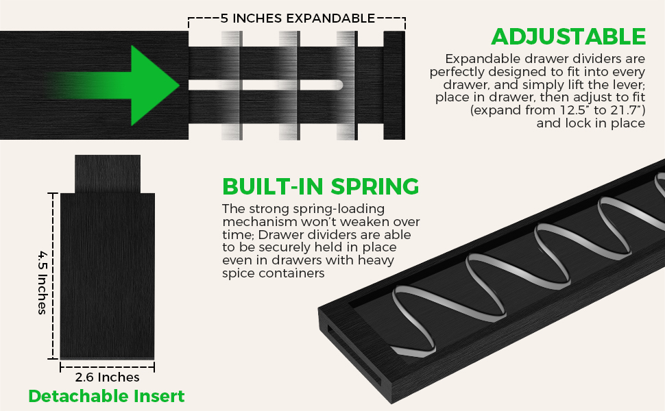bamboo drawer dividers expandable