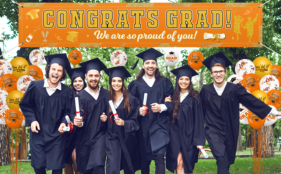 2023 Graduation Banner for Yard, Large Congrats Grad Banner