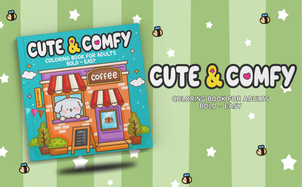 Cute & Comfy Coloring Book for Adults - Livro de Colorir