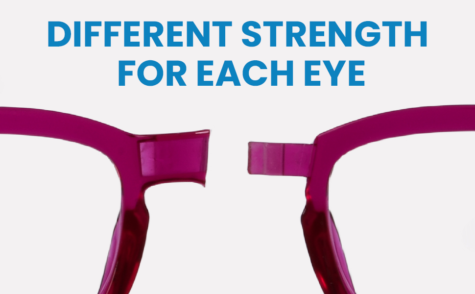 (Must Buy Both Eye) Metalless Reading Glasses Different