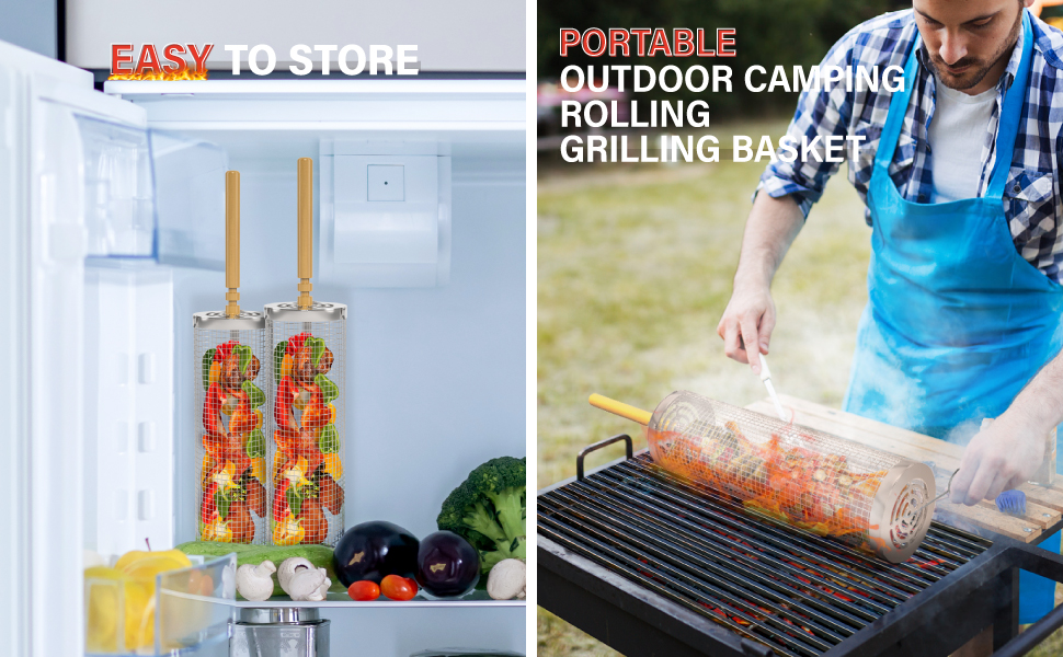 Rolling Grill Baskets