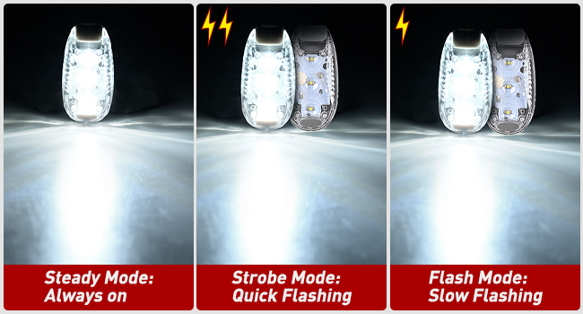 LED Safety Light 4PCS White Marine Navigation Bike Tail Flash Strobe Lights