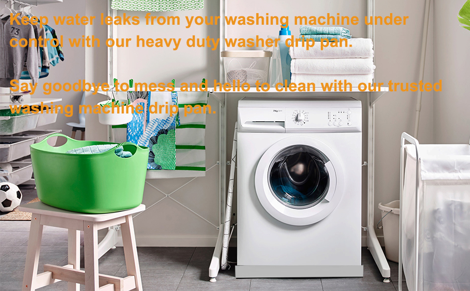 Upgraded 30" x 28"×2.5" Stainless Steel Washing Machine
