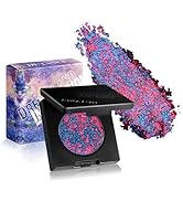 DE'LANCI Purple Blue Duochrome Pressed Eyeshadow, Highly Pigmented Multichrome Shimmer Eyeshadow,...