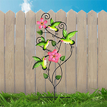 Metal Hummingbird Garden Stake