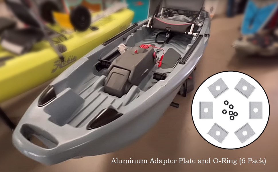 XTPTFABS 6 PCS Set Kayak Track Adapter(Aluminum Kayak