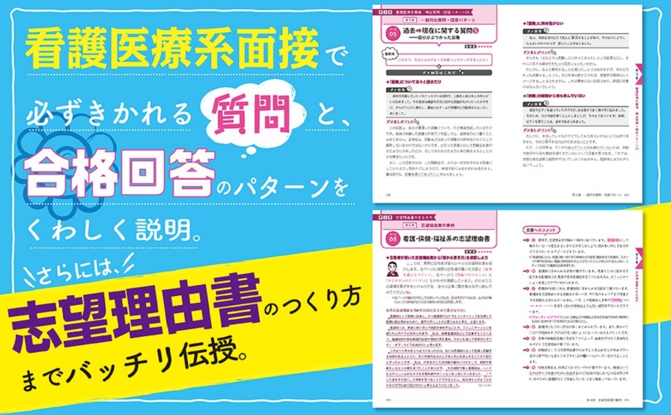 話し方のコツがよくわかる 看護医療系面接 頻出質問・回答