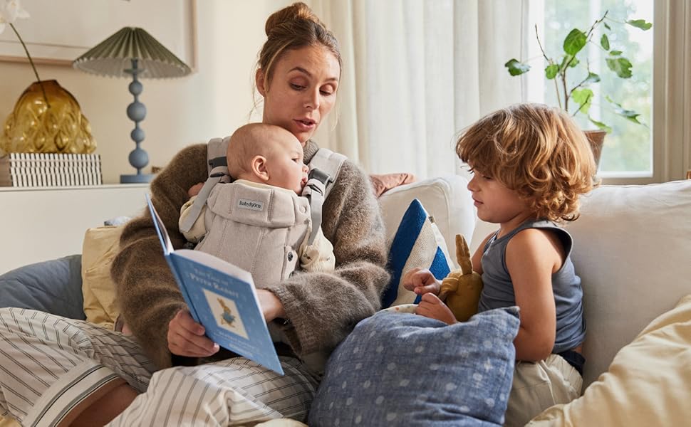 BabyBjörn Baby Carrier Harmony, Woven mélange, Light beige