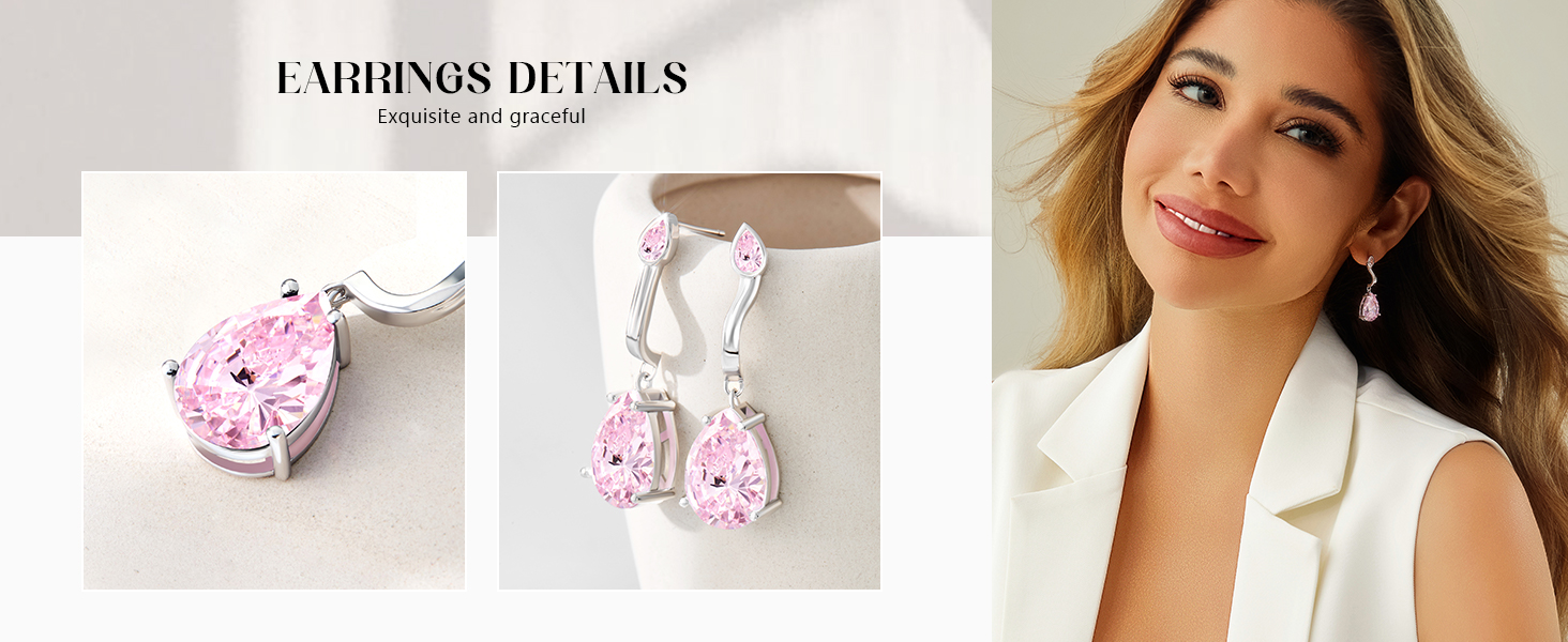 Cicy Bell Womens Platinum Plated Brass Earrings