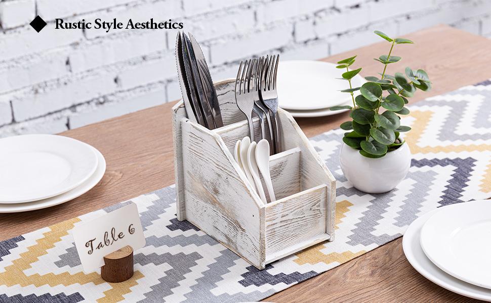 3-Slot Whitewashed Wood Remote Control/Media Organizer