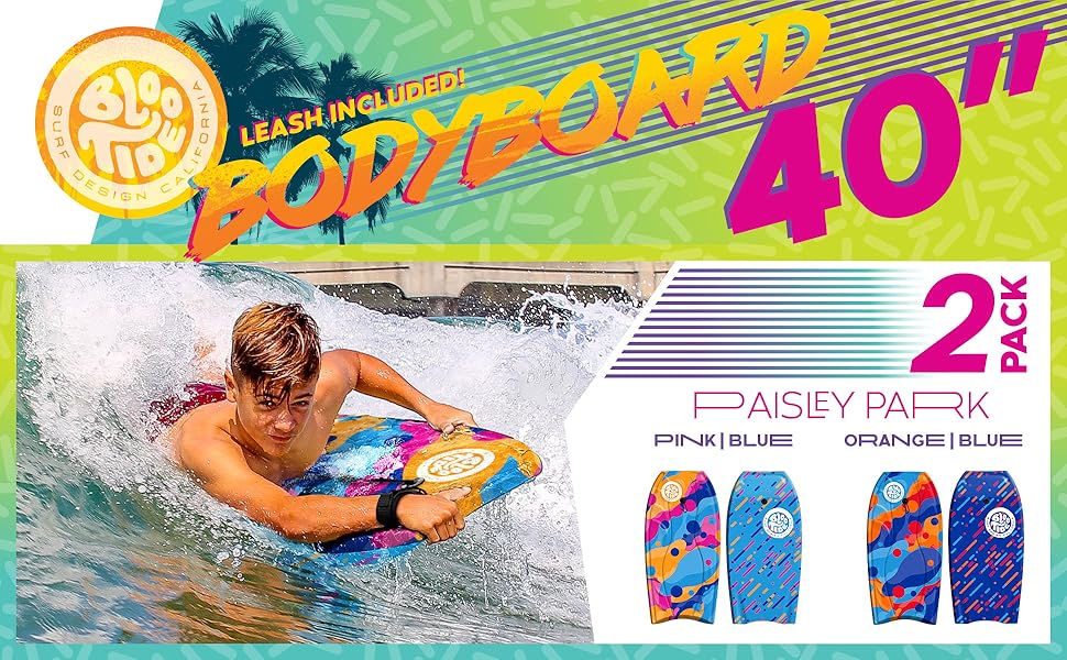 Bloo Tide Foam Bodyboard 40" Bodyboards for Recreational