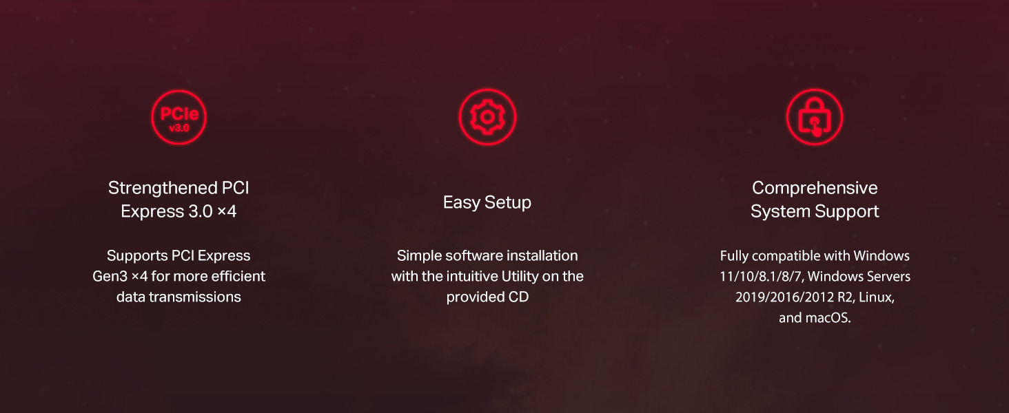 network card,ethernet card,10gb network card,pcie, 10GB PCIe Network Card,Gigabit,tp-link adapter