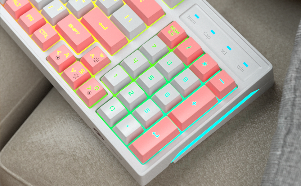 Camiysn Pink Gaming Keyboard,Wire Gaming Keyboard with