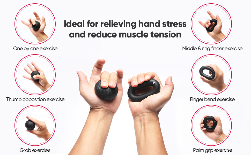 Hand Grip Strengthener Workout Kit (5 Pack) FitBeast Forearm Grip