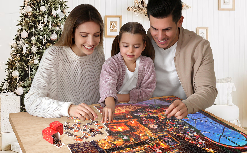 VATOS Advent Calendar 2023, Christmas jigsaw Puzzle for Kids and Adults