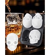 Halloween Ice Cube Tray Skull Ice Mold, 2.5'' Large Skull Ice Cube Mold for Halloween Decor, BPA-...