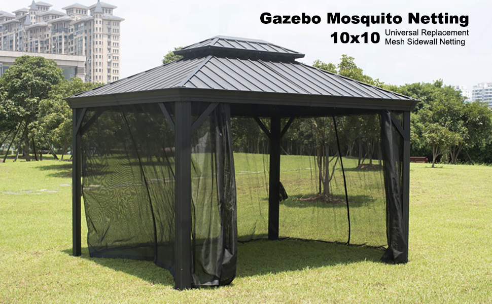 DOOSARG Gazebo Mosquito Netting, 10x10 Canopy Mosquito
