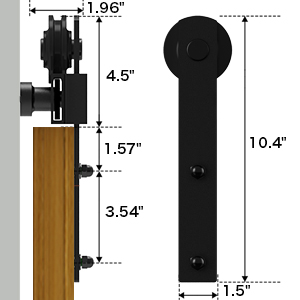 Sliding barn door hardware kit