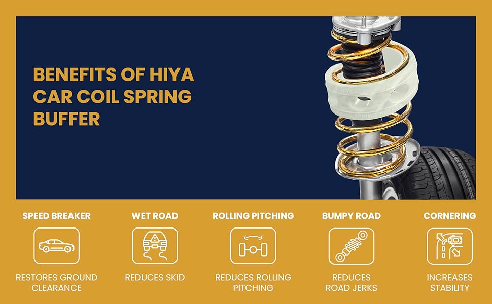 Hiya Automotive Car Coil Spring Buffer Series C For All Cars Heavy Duty