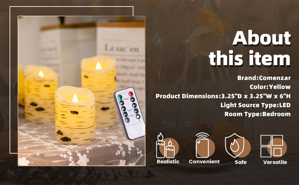 Comenzar Flameless Candles, Battery Candles Battery