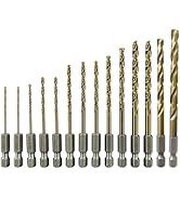 NordWolf 14-Piece M35 Cobalt Drill Bit Set for Stainless Steel, Hard Metals & Cast Iron, Jobber L...