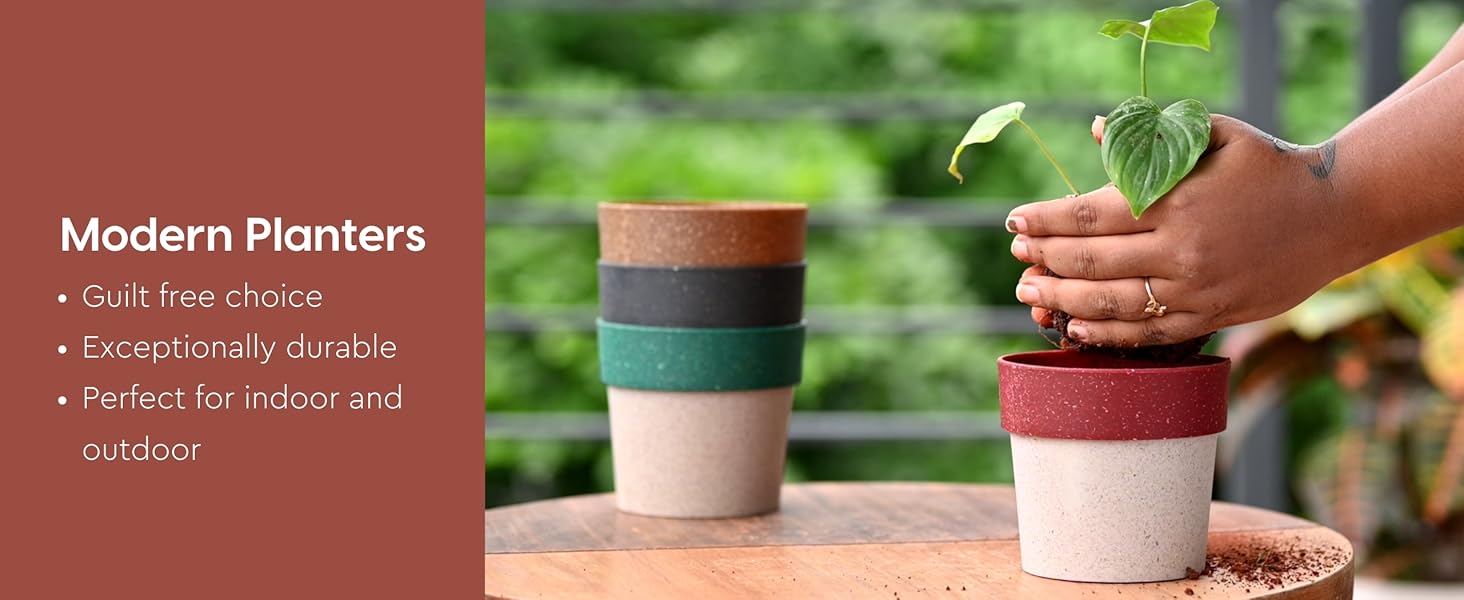 Eha Earth Friendly Ecopod Small Pots for Plant 4 Inch