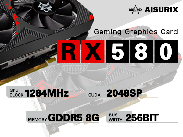 RX580 8GB 新品 Amazon.com: AISURIX RX 580 Graphics Card 8GB GDDR5 2048 SP
