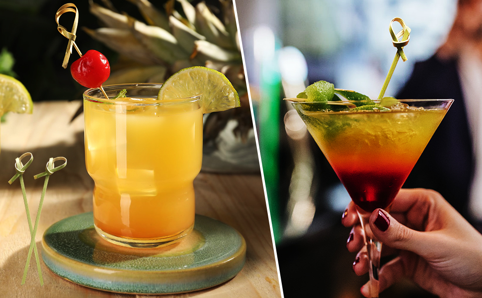 Bamboo Cocktail Sticks Skewers for Drinks