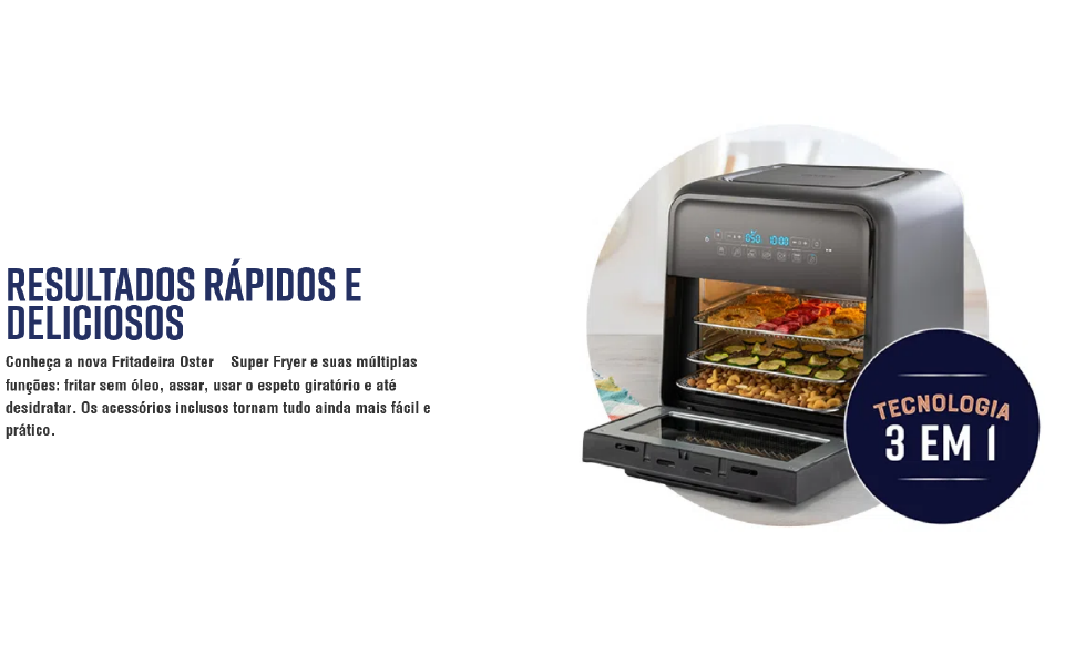 Fritadeira Super Fryer 10L Oster 3 em 1-127V 