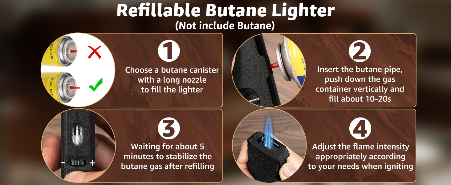 Flauno Cigar Humidor, Spanish Cedar Wood Cigar Case with 2