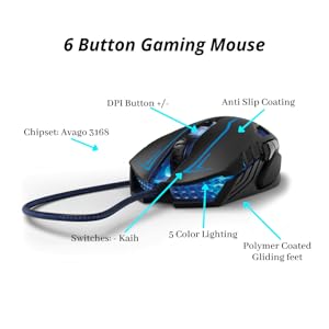 6 button gaming mouse