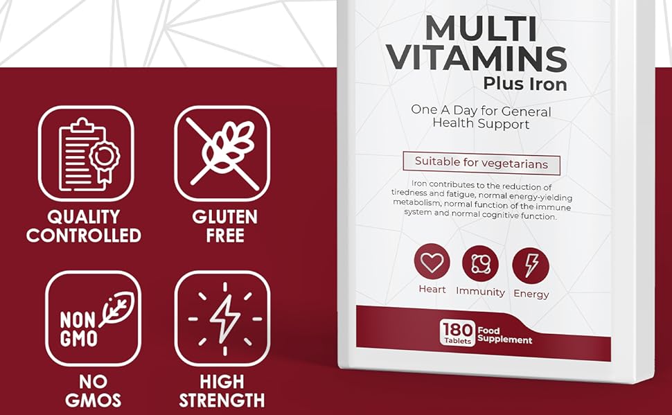 Multivitamins with Iron Adult Multi Vitamin Supplement Complete