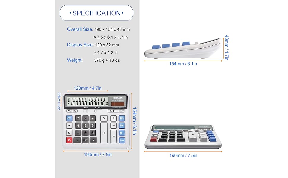 large display button calculator