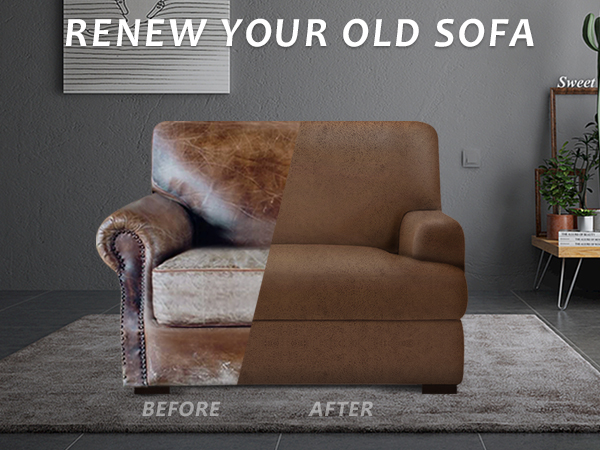 Amazon.com: molasofa Leather Look T-Cushion Chair Slipcover