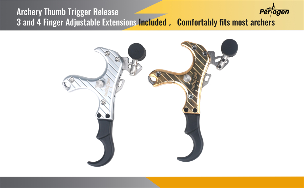 Perogen Archery Thumb Trigger Release for Compound Bow, 3