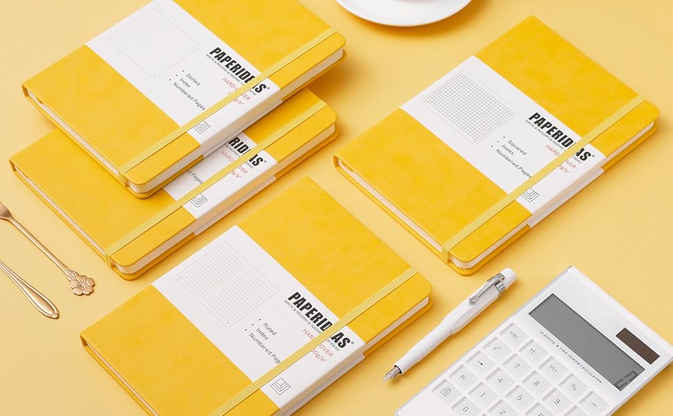 Amazon | PAPERIDEAS ノート A5 ハードカバー 全ページ番号