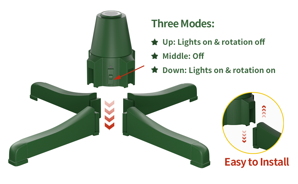 Keten Rotating Christmas Tree Stand, 360 Degree Adjustable