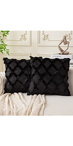 black pillow covers