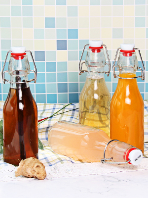 8oz glass swing top bottles