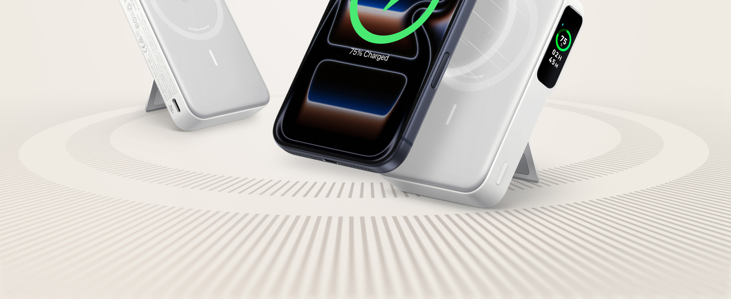 Anker MagGo Power Bank in use