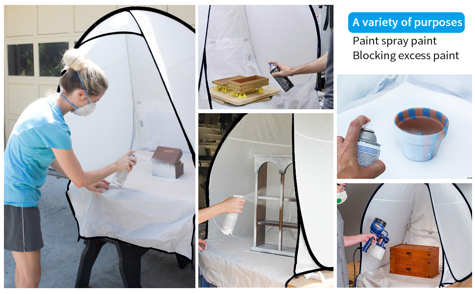 PLANTIONAL Portable Paint Tent for Spray Painting Medium