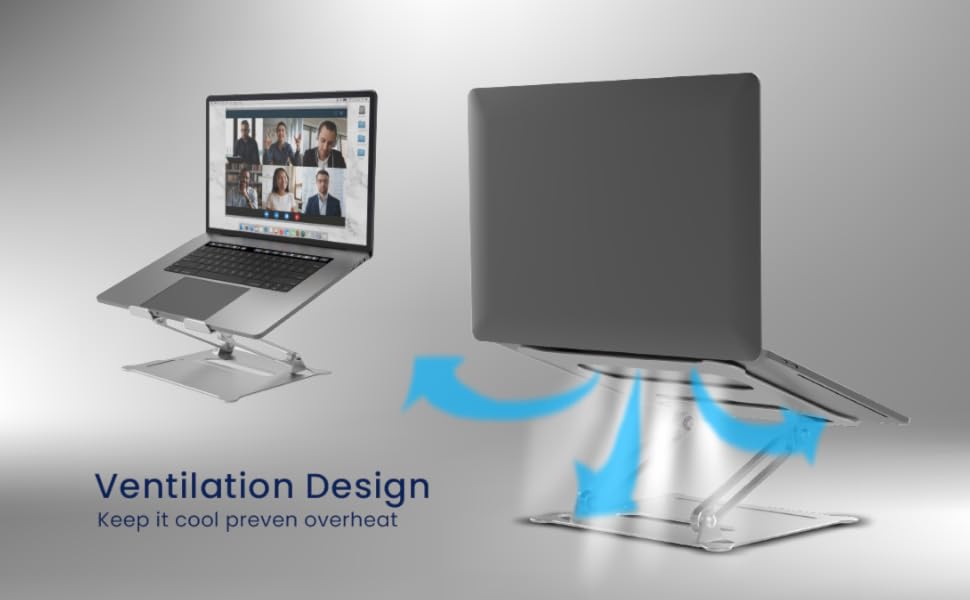 SOAR Portable Aluminum Laptop Stand Height Adjustable