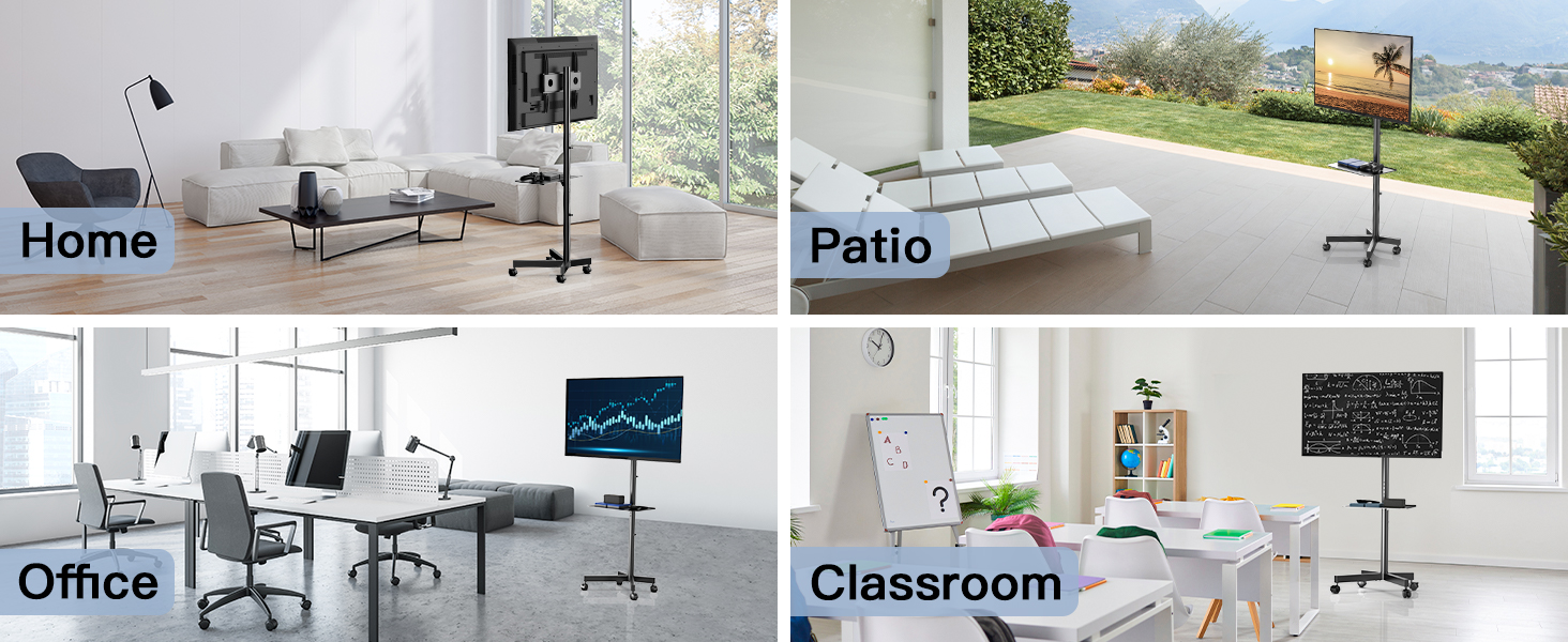 rolling tv stand