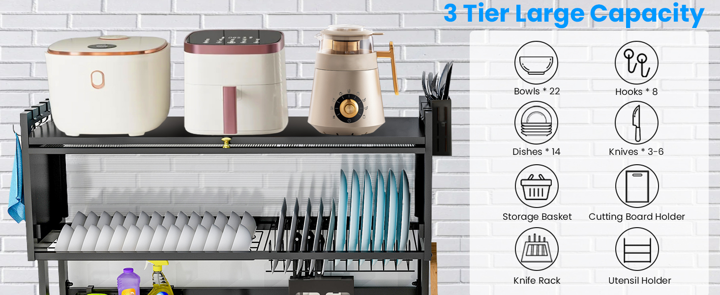 over the sink dish drainer drying rack, over sink dish rack with cover