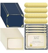 150 Pack Certificate Kit, Includes 50 Single Sided Certificate Holders & 50 Certificate Paper & 5...