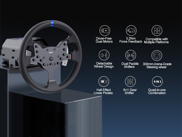 PS4VRレーシングセット Amazon.com: PXN V99 Gaming Racing Wheel and Pedals and Shifter
