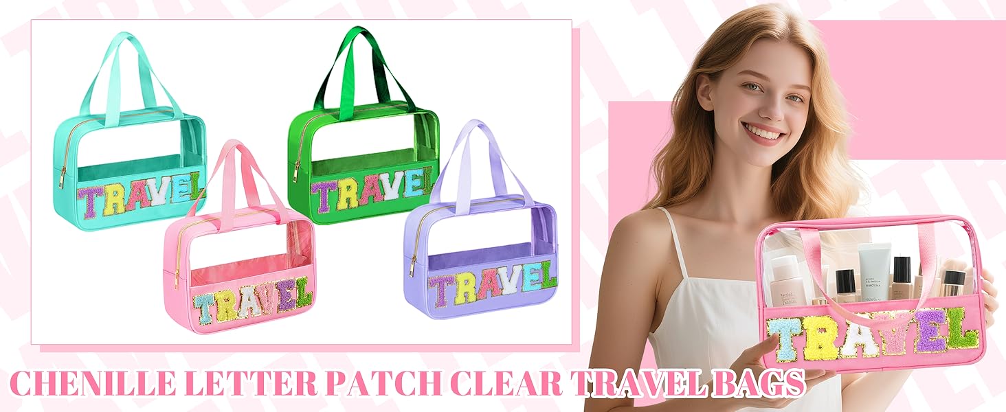 Chenille letter Travel Bag