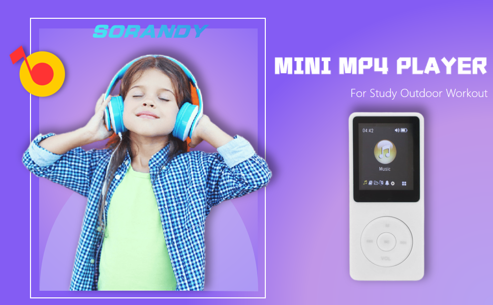 Portable MP3 MP4 Player, 1.8 Inch LCD Mini Music Player With USB Port