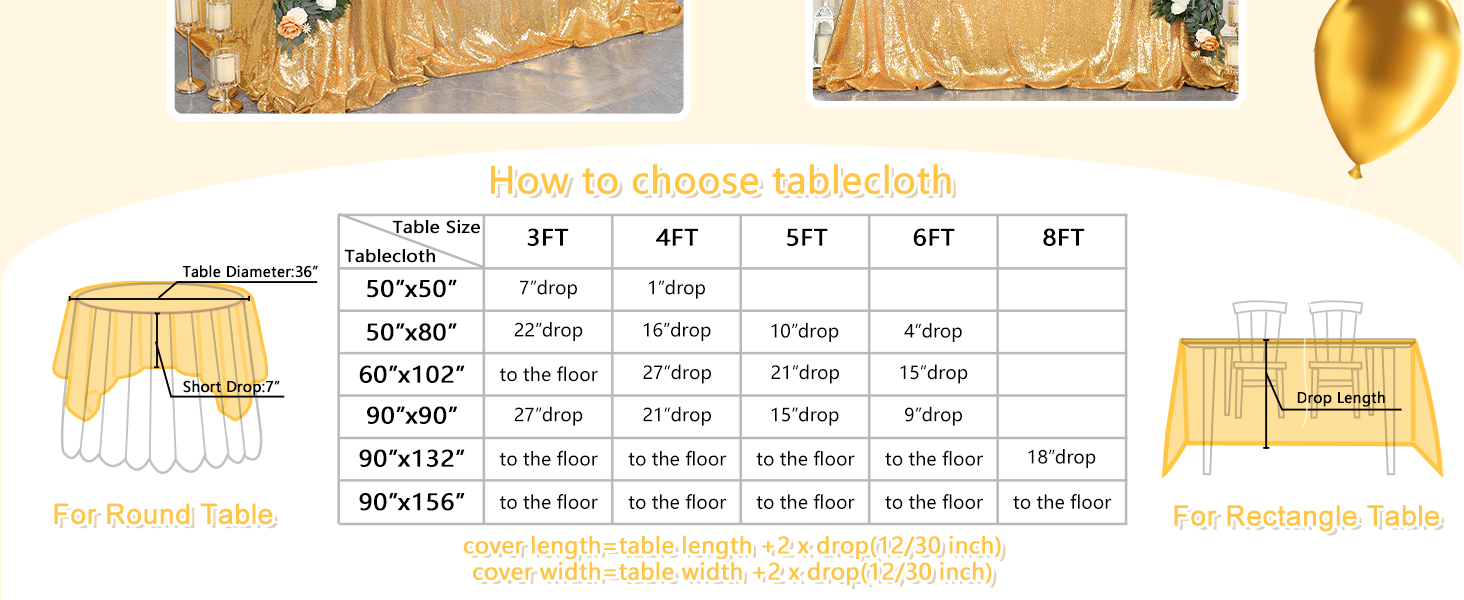 sparkly tablecloth gold table cover